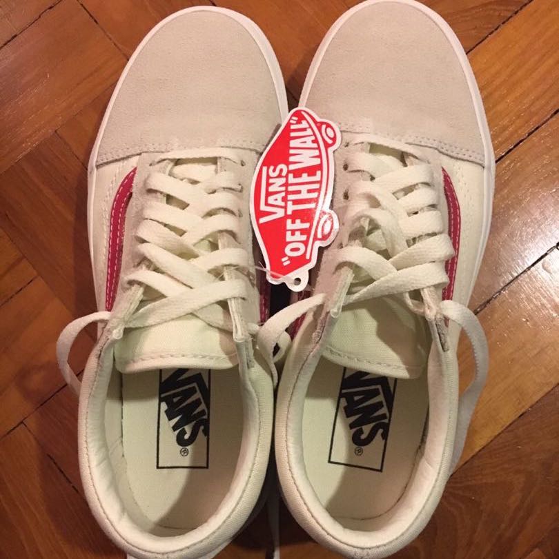 Vans Old Skool Vintage White Rococco Red Authentic BN Unisex