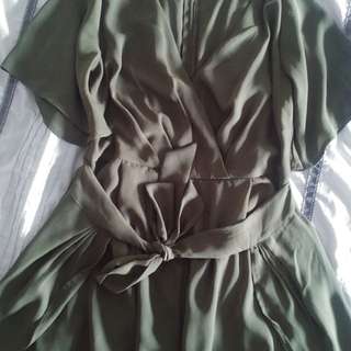 Olive green playsuit