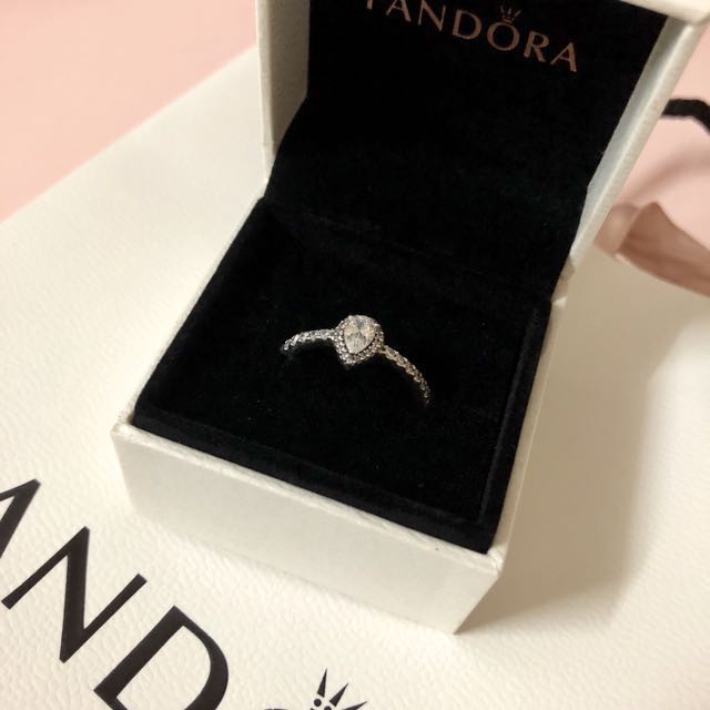 Pandora radiant top teardrop ring
