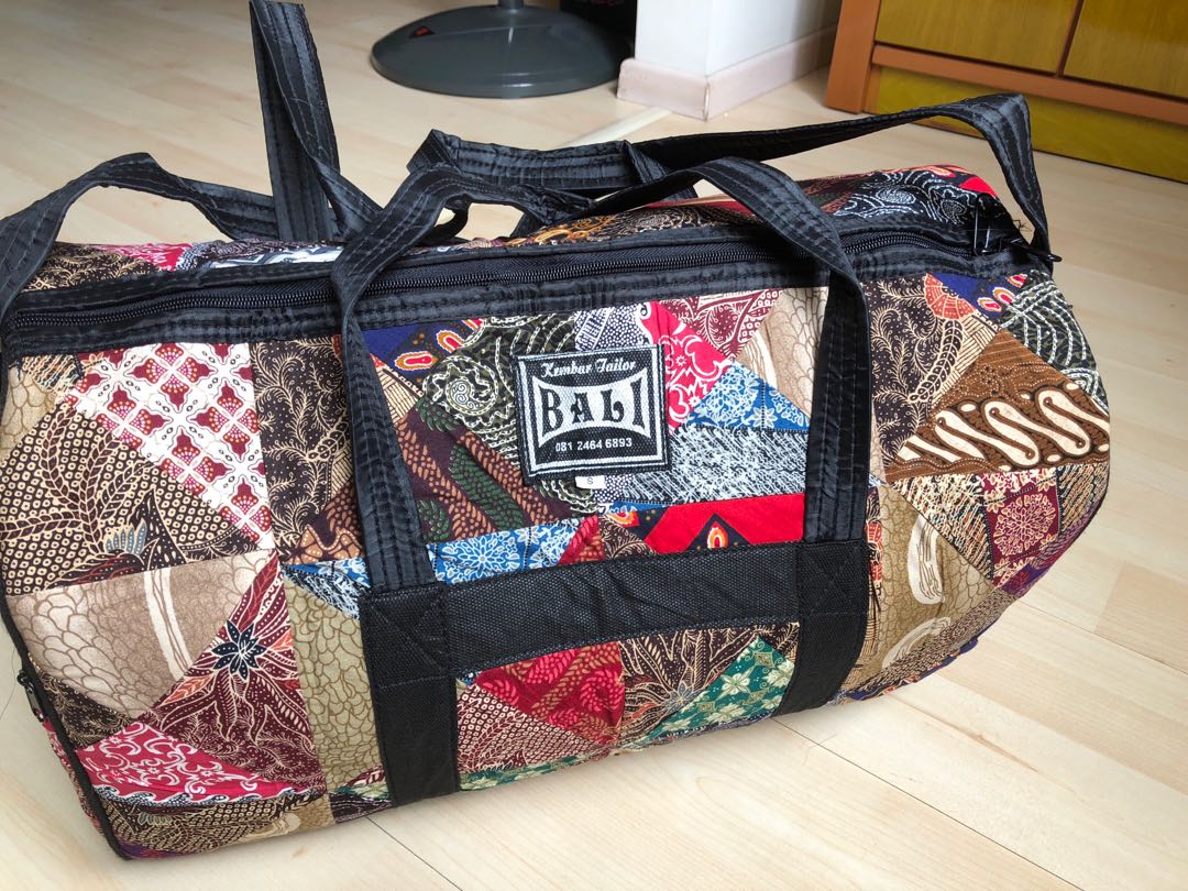 patchwork duffle bag