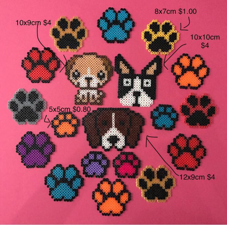 Beads Art Dogs And Paws Design Craft Art Prints On Carousell De kan også lave i mini perler for at opnå et mindre motiv. beads art dogs and paws