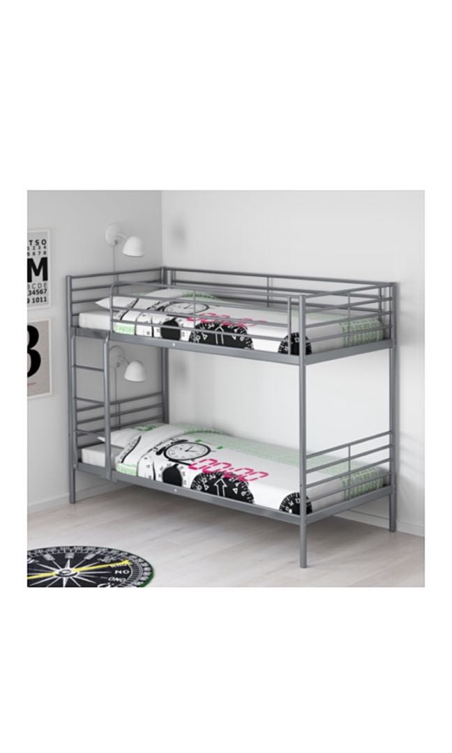 IKEA bunk bed with pullout, Furniture & Home Living, Furniture, Bed