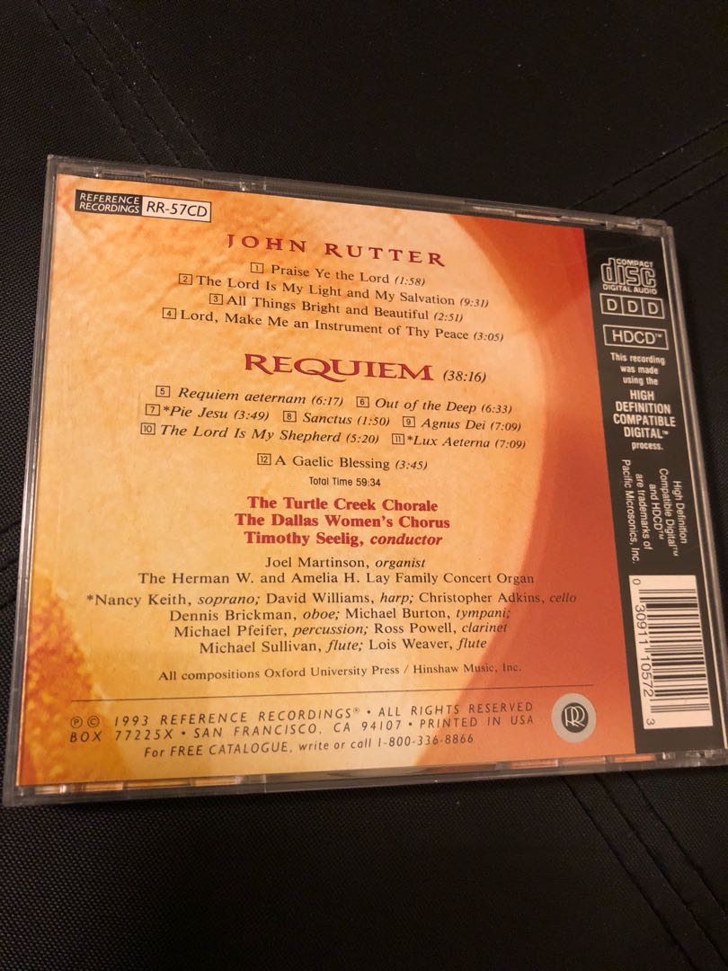 John Rutter REQUIEM HDCD DDD, 興趣及遊戲, 收藏品及紀念品, 明星周邊