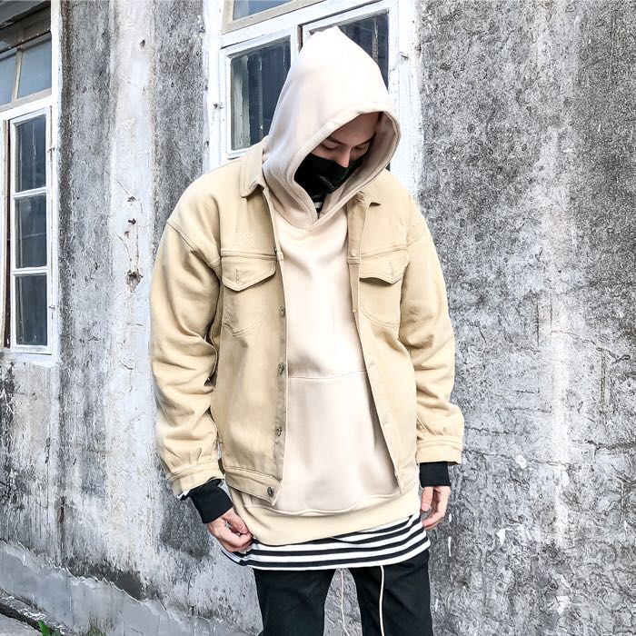 Kanye west beige hoodie outlet