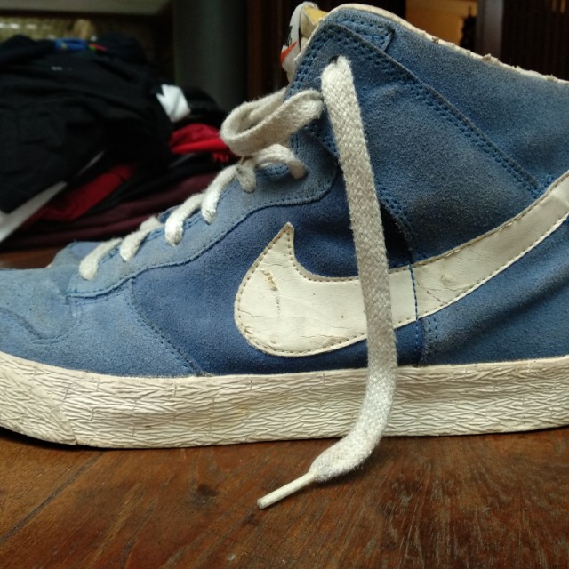 blue suede nike dunks