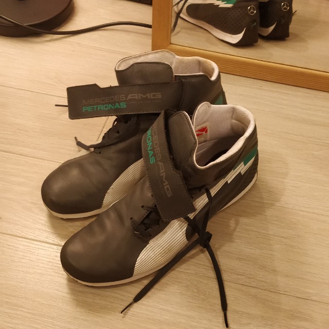 puma mercedes shoes brown