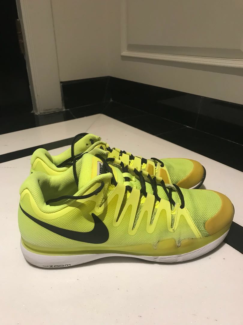 Sepatu Tenis NIKE Zoom Vapor 9.5 Roger Federer size 11 (45) Volt, Fesyen  Pria, Sepatu di Carousell