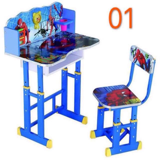 Spiderman Study Table For Kids With Chair And Clock On Carousell