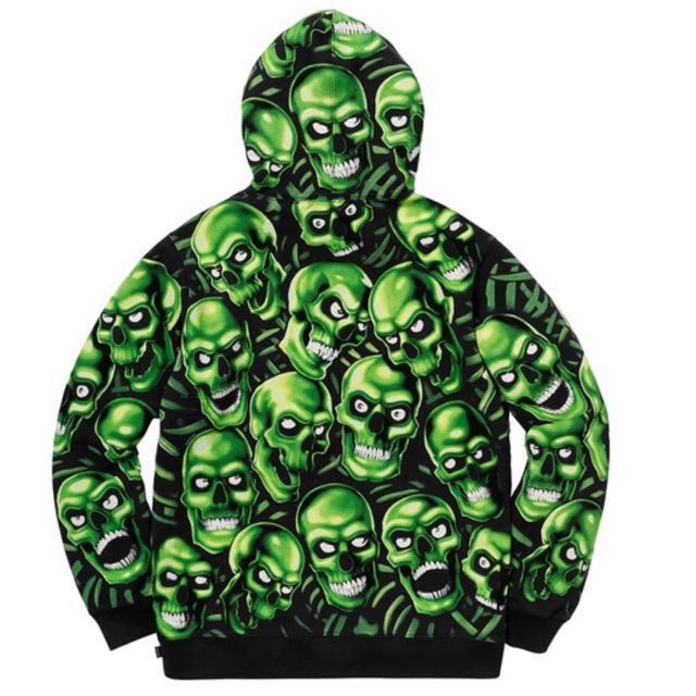 supreme skull pile hooded sweatshirt
