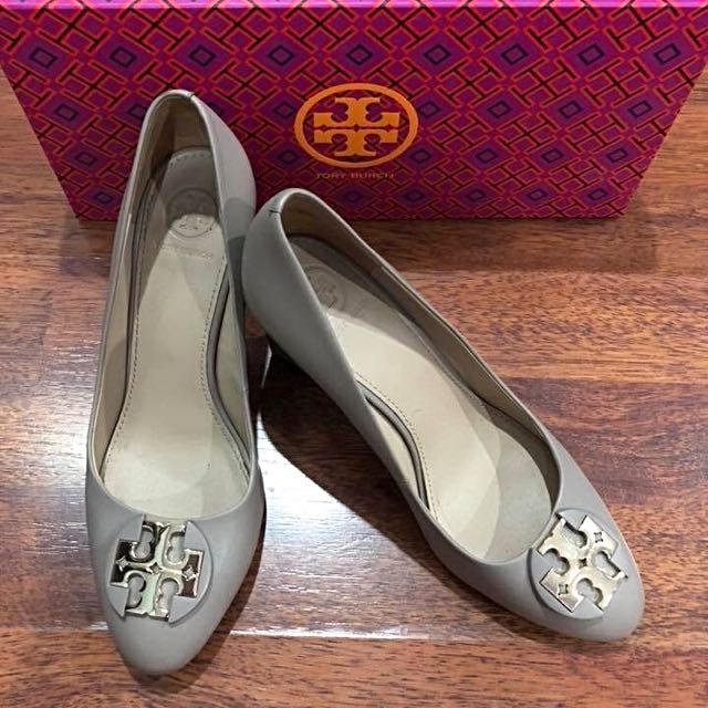 Tory burch french gray sales flats