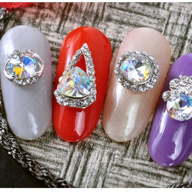 20pcs Top Ab Crystal Nail Art 3d Charms Rhinestones Manicure