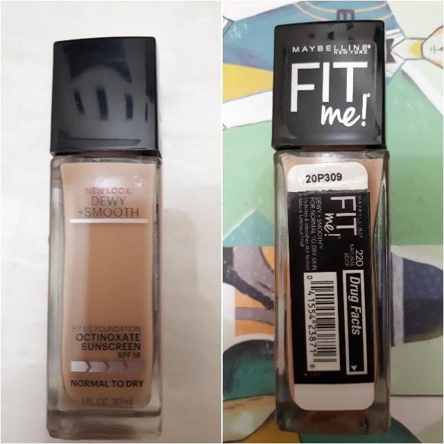 220 Natural Beige Maybelline Fit Me Dewy Smooth Foundation