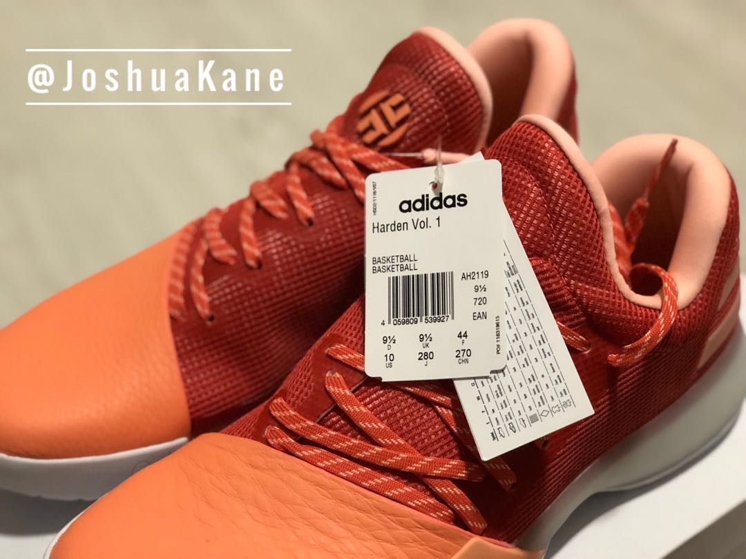 Adidas Harden Vol. 1 Chalk Coral unused brand new