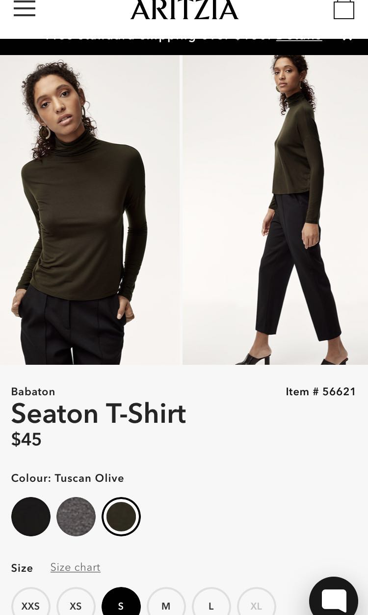 Aritzia Babaton Turtleneck - Tuscan 