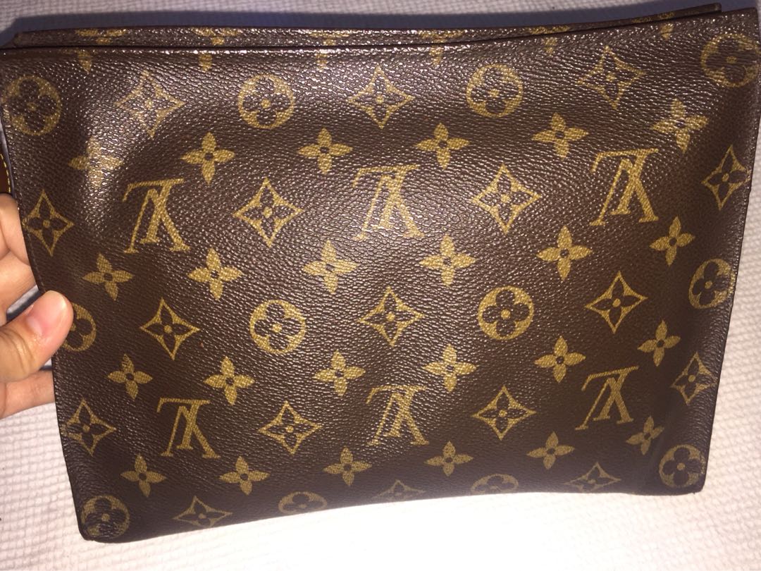 Louis Vuitton Straw and Pouch, Luxury, Bags & Wallets on Carousell