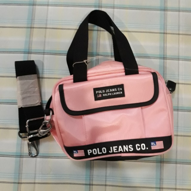 Authentic Polo Ralph Lauren Pink and Black handbag, Women's Fashion, Bags &  Wallets, Cross-body Bags on Carousell