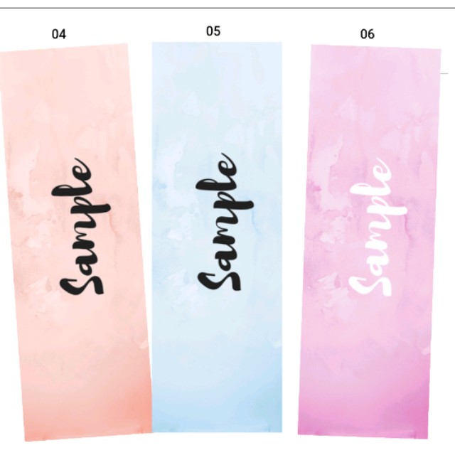 Basic series (Category: Craft Supplies & Tools) located in Singapore. Submitted by by_nf (Listing ID 160049236, Image 2). Description: Basic series bookmark(Name customisation) How to order:👇 . Send me your choice of: 1. Background colour (01,02..) 2. Your name 3. Font colour: black/white 1 for $3 4 for $10 Min.order of 4 pieces Any enquiries feel free to chat!😊.
