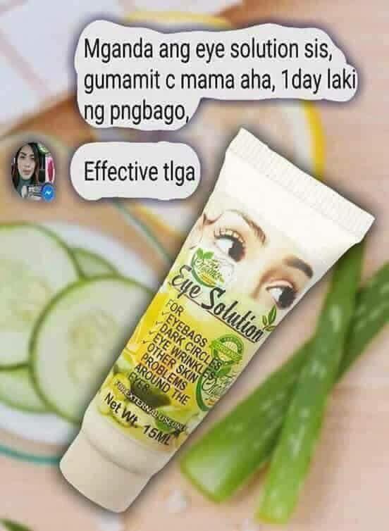 Eye Solution (Category: Face Care) located in Taytay. Submitted by ilaysonlineshop (Listing ID 160120926, Image 3). Description: 📍PRETTY TINS ORGANICS EYE SOLUTION. 💰190 👉EYE Solution😍 Good for 1 month to use! EYEBAGS REMOVER CREAM EYE WRINKLES DARK EYES Puyat no more!value your eyes. Try this Organic eye solution..