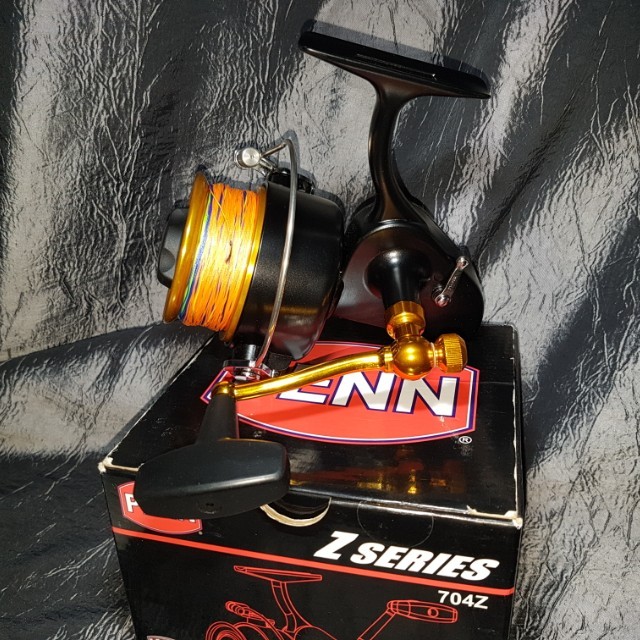 Fishing Reel Made In USA Penn 704Z Spinning Reel Loaded With New Full Spool  Of 80 lb 8strands Daiwa J-Braid, Sports Equipment, Fishing on Carousell