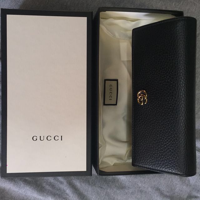 gucci leather continental wallet
