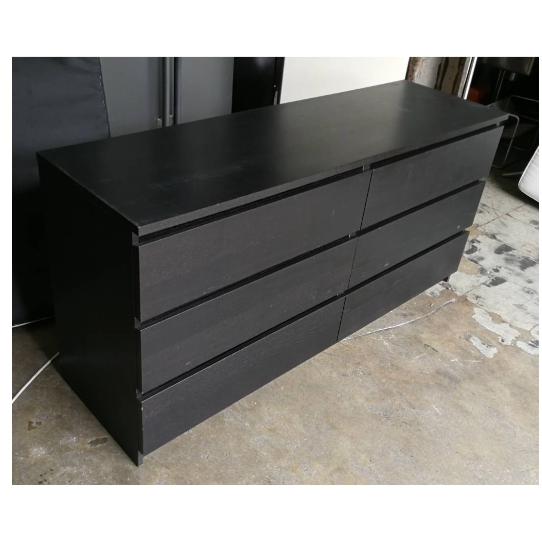 Reserved Ikea Malm Chest Of 6 Drawers In Black Brown Home