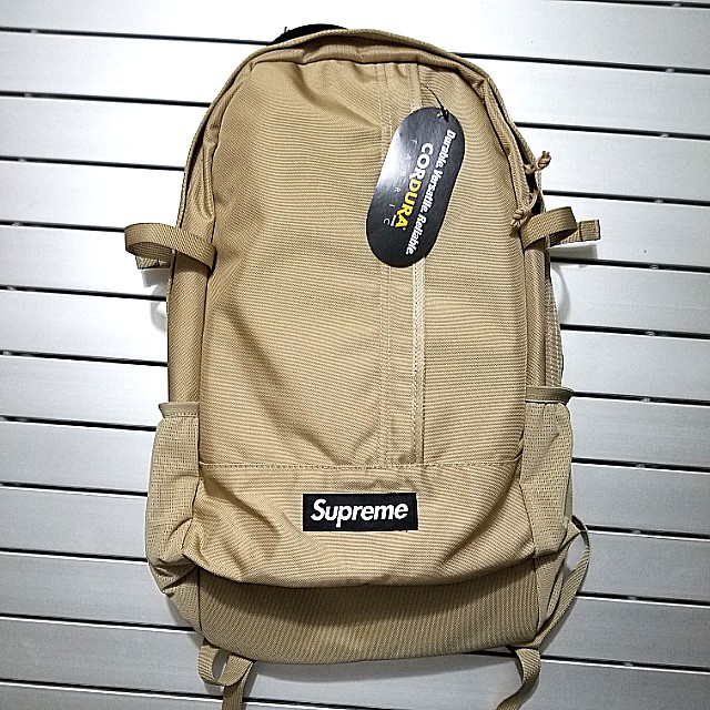 supreme ss18 backpack tan