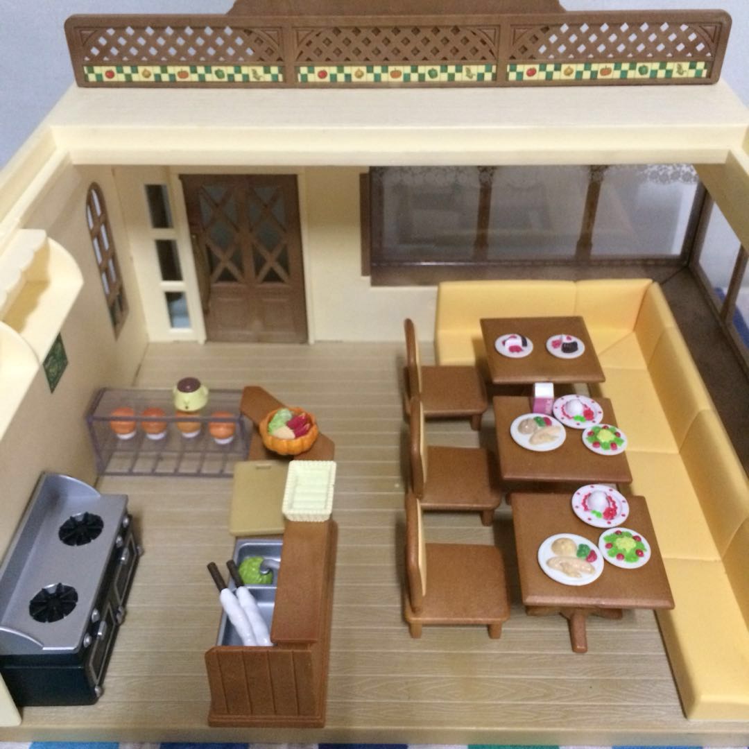 sylvanian kitchen play set