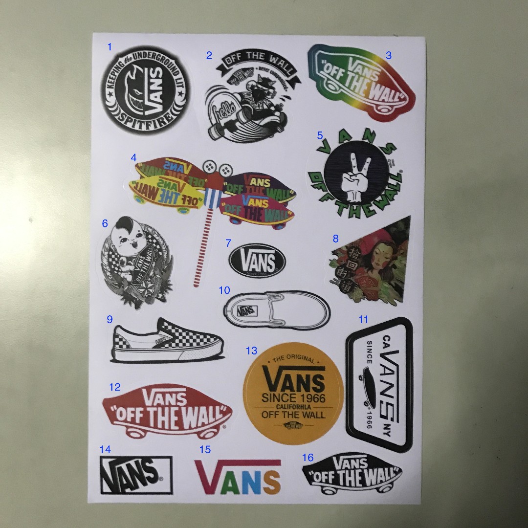 vans stickers mens fashion footwear sneakers on carousell