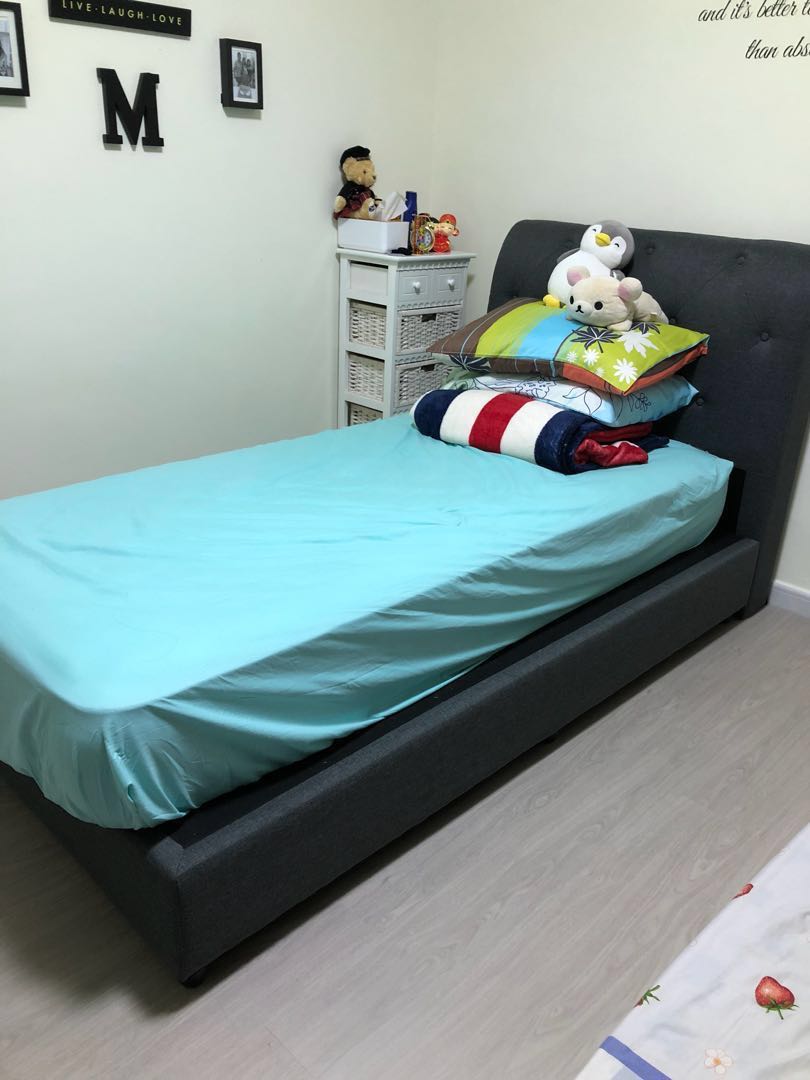 Vhive Super Single Bed Frame + Mattress, Furniture & Home Living