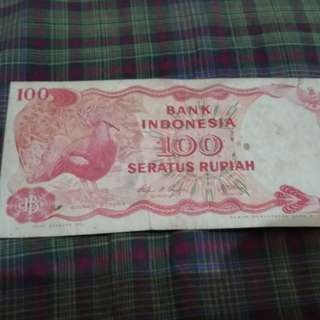 100 rupiah thn . 1984