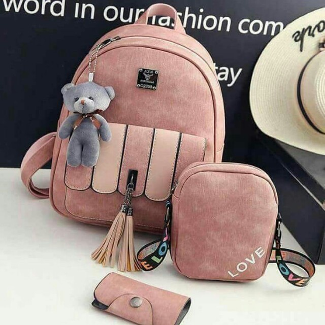 3 in 1 Korean Bag Women s Fashion Bags Wallets Tote Bags on