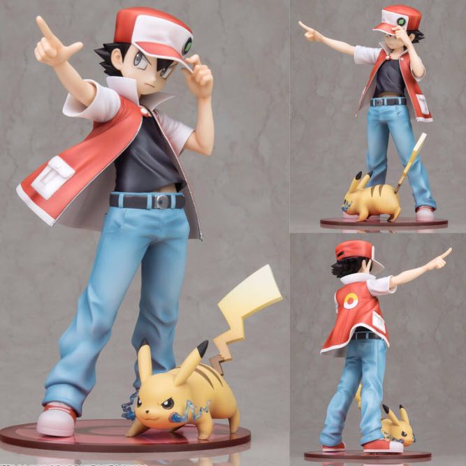 Artfx J Pokemon Series Red With Pikachu 1 8 Complete Figure Preorder Aug18 Toys Games Bricks Figurines On Carousell