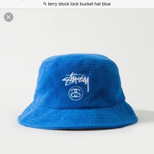 stussy bucket hat blue