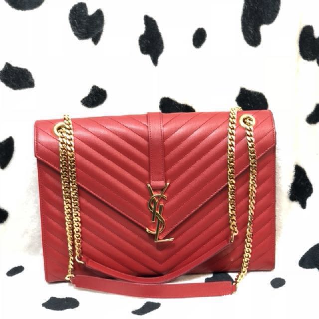 ysl leather shoulder bag