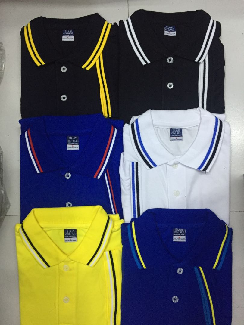 Blue corner polo shirt with stripes Clearance
