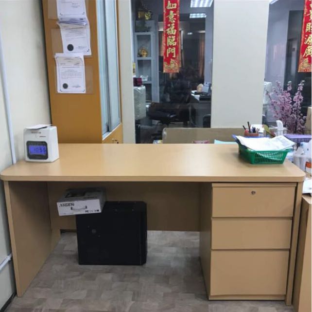 Custom Made Big Office Table With 3 Lockable Drawers Home Office Table With 3 Lockable Drawers