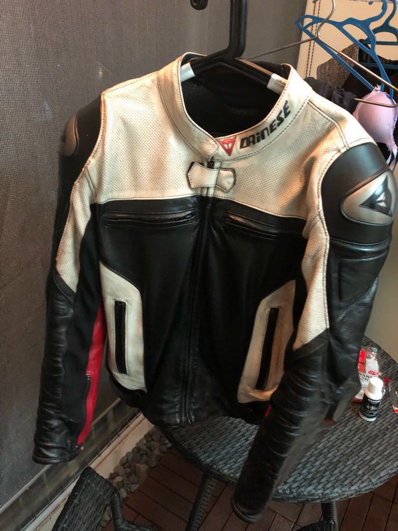 Dainese Motorbike Leather Jacket Motorbikes Apparel On Photo