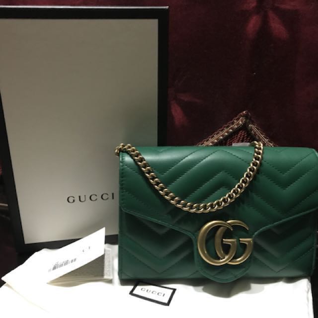Gucci GG Marmont Chevron Quilted 
