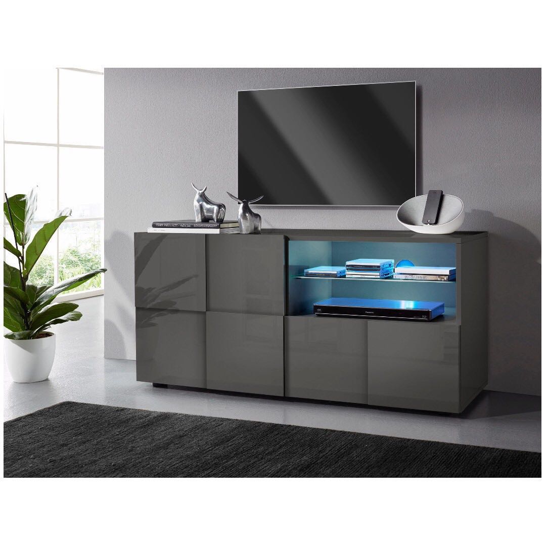 Lc Mobili Tv Console Width 121 Cm Furniture Shelves Drawers On