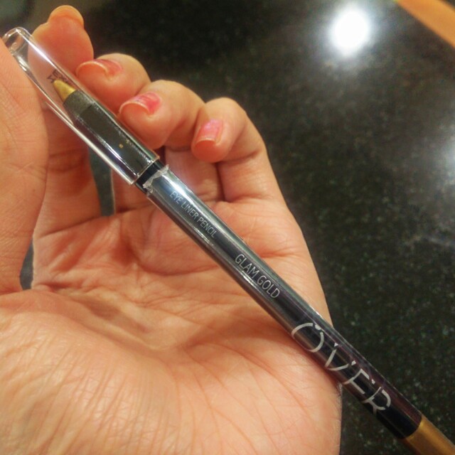 Make Over Glam Gold Eye Liner Pencil Health Beauty Makeup On Carousell