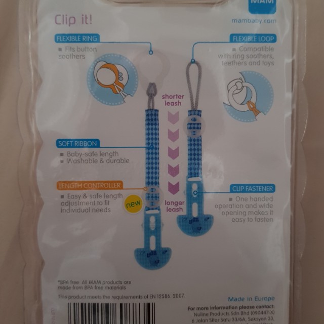 MAM Pacifier Clip, Babies & Kids, Bathing & Changing, Baby Toiletries