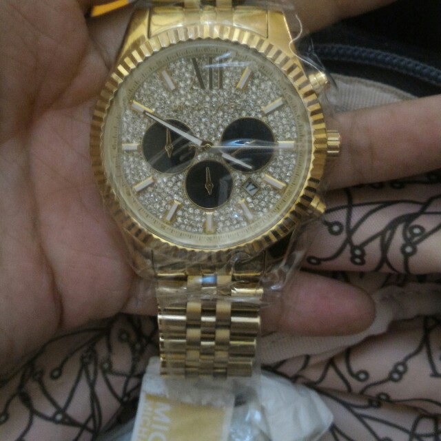 Michael kors gold watch diamonds on sale