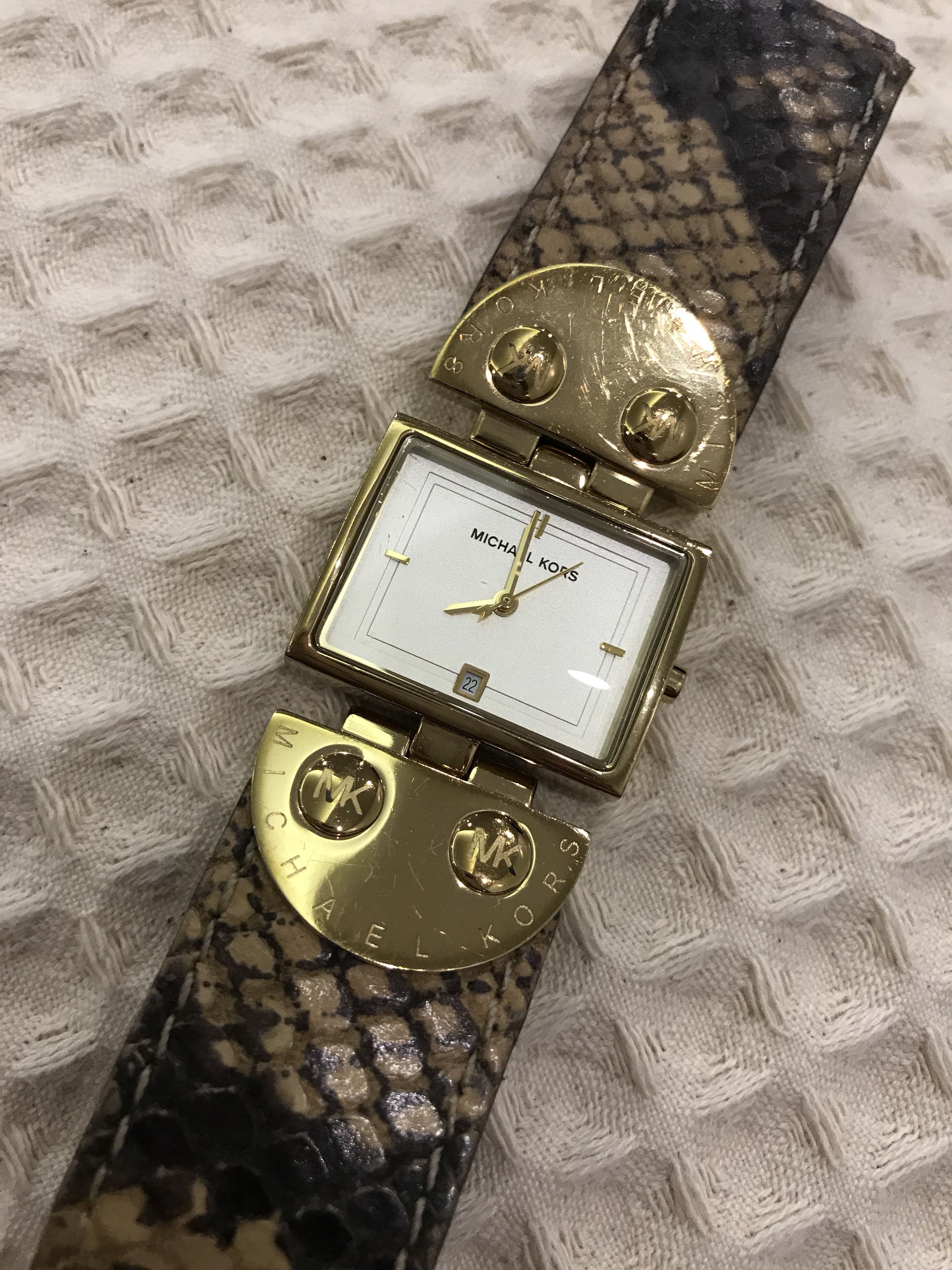Michael kors snakeskin watch clearance