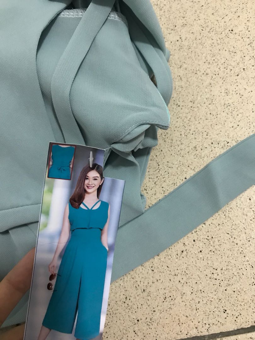 mint green romper jumpsuit
