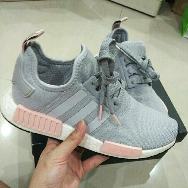 NMD R1 Womens Pastel Blush Vapor Pink/Nude Grey, Women's Fashion, Footwear,  Sneakers on Carousell