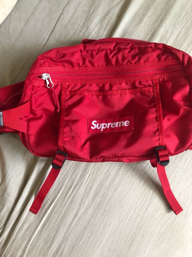 supreme bum bag red