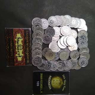 Uang lama / Uang jadul koin 10 rupiah tabanas putih