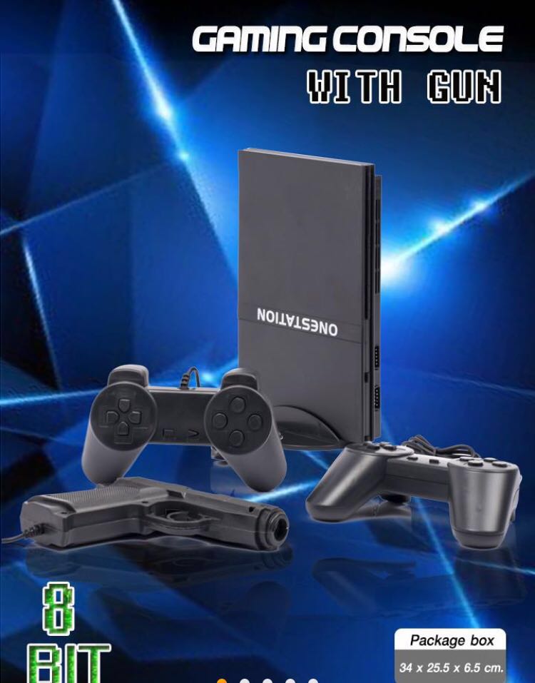 Cassette game console with gaming guns, Video Gaming, Video Game