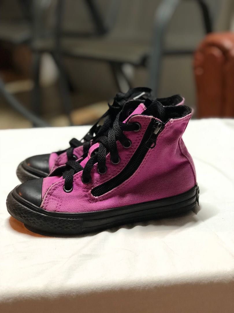 girls purple converse shoes