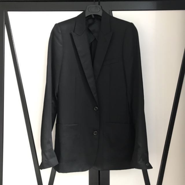 DIOR HOMME Hedi Slimane black jacket 44, Men's Fashion, Tops & Sets ...